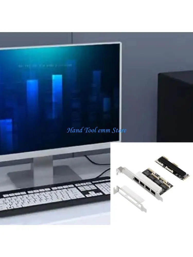 

H37F Flexible Networking Solution M.2 to Four RJ45 Ethernet Card IOM2F8111H-4GLAN