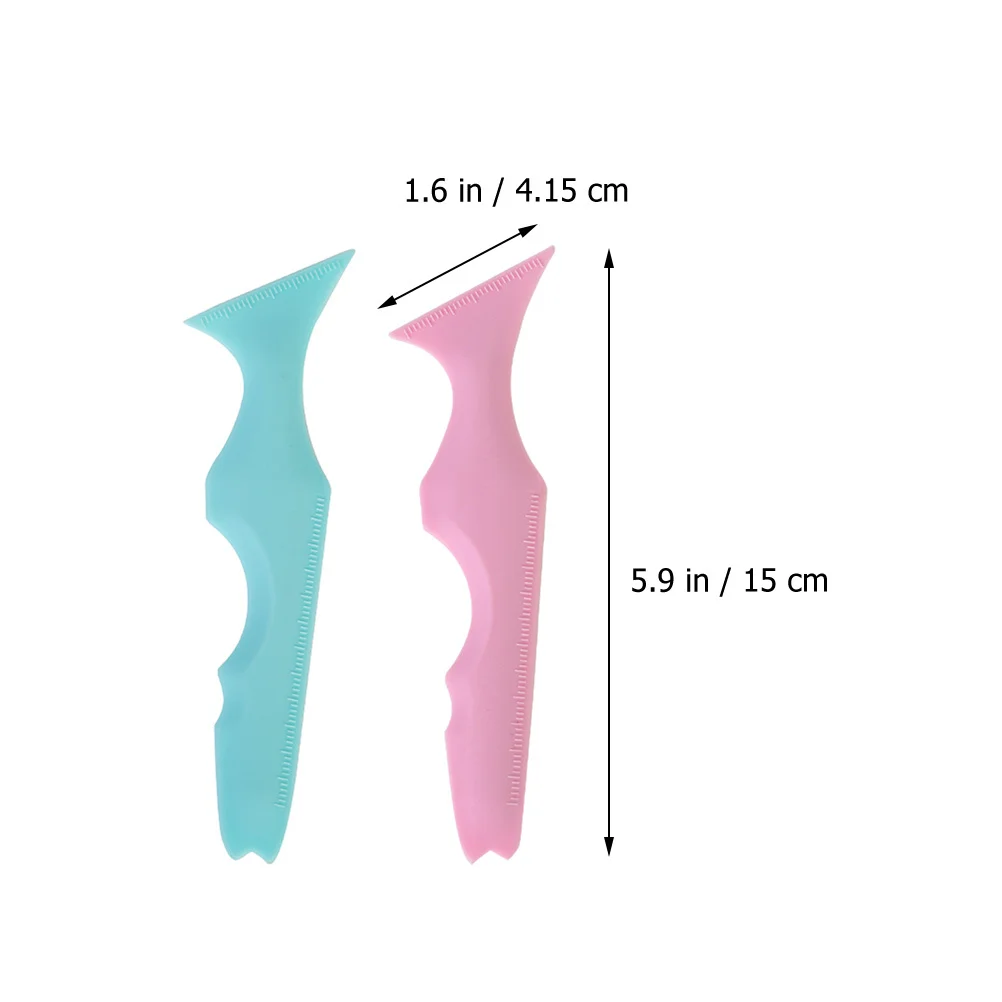2-teiliges Multi-Winkel-Make-up-Schablonen-Werkzeug, Eyeliner, Augenbrauen, Lippenlineal, Leitfaden für präzise Anwendung, einfach zu verwenden für symmetrische Augen