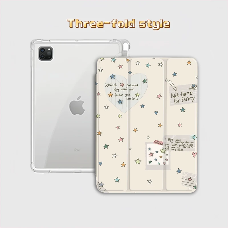

Чехол для планшета с ярким принтом звезд для iPad Pro 10/11 дюймов (2020/6-го/7-го/8-го поколения), iPad Air 3-го/4-го поколения, iPad 9-го поколения, iPad Air 5-го поколения (2022), iPad Air 11