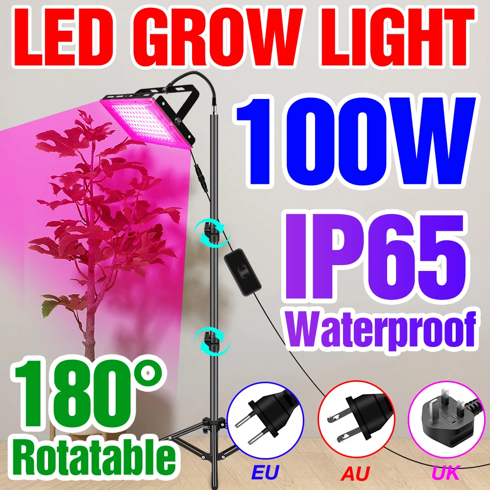 

Led Phyto Grow Light Full Spectrum Seeds Of Indoor Flowers Uv Lighting Lamp IP65 Greenhouse Hydroponics System Grow Tent 220V