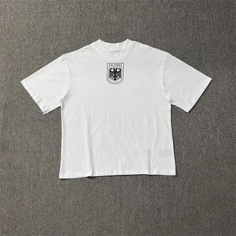 Vultures YZY Kanye West T-Shirts Men Women 1:1 Best Quality White Pure Cotton Oversized Short Sleeve