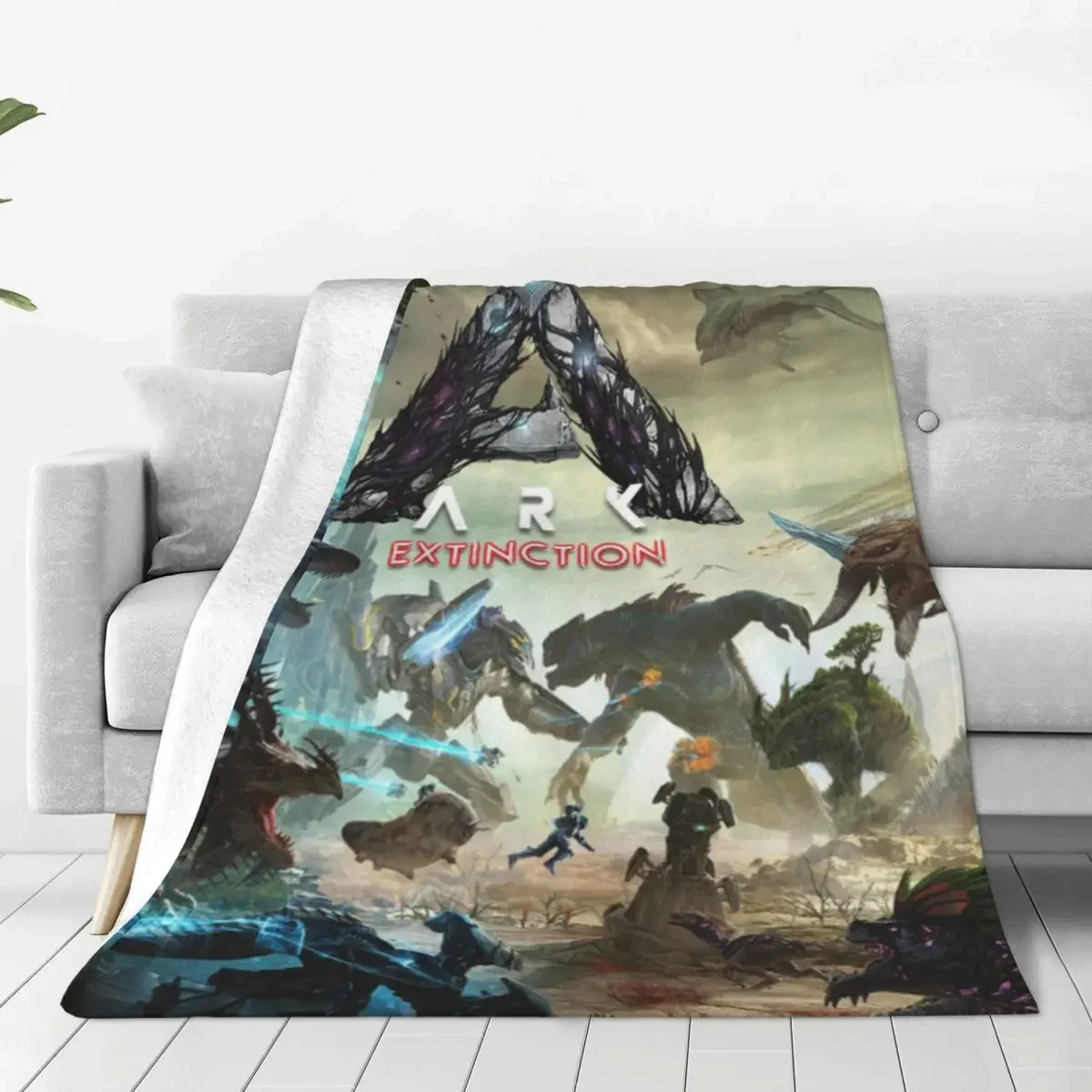 A-Ark Extinction Glutnel Blanket, Survival Evolved Game, Super Warm Throw, Sofa, Bed Cover, Sofa, Chair, Travel Couvre-lit