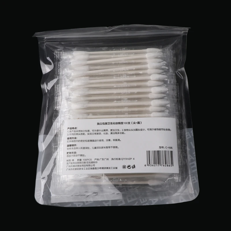 10Pcs Cotton Swabs,Double Tipped Tips Cotton Multipurpose Tips