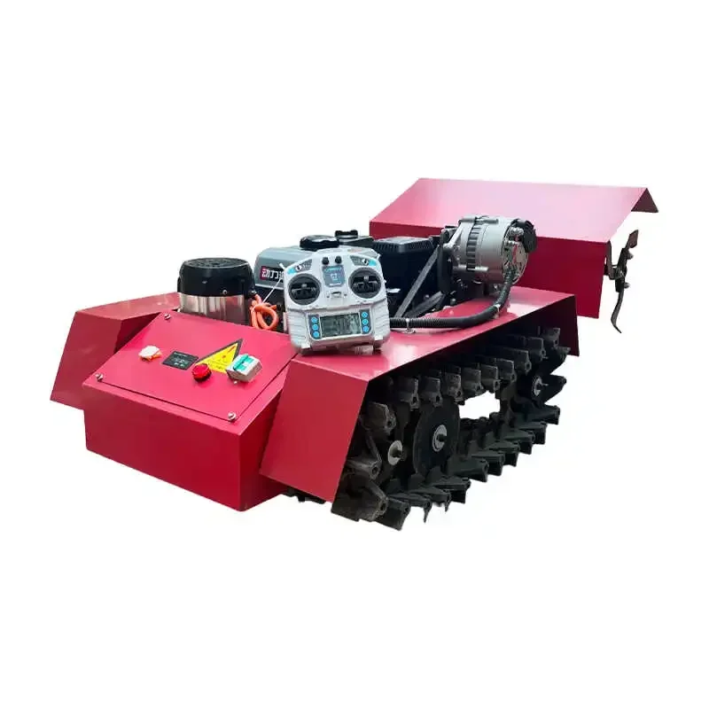 Multifunctional crawler small gasoline diesel agricultural orchard greenhouse remote control rotary tiller