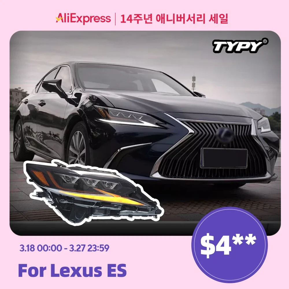 

Автомобильные фары для Lexus ES 2013-2017, светодиодные автомобильные лампы, дневные ходовые огни, динамические указатели поворота, автомобильные аксессуары