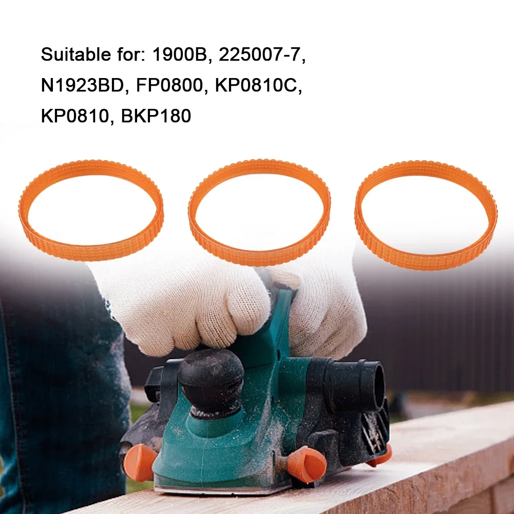 3pcs Polyurethane Electric Planer Drive Belt For 1900B 225007-7 N1923BD FP0800 KP0810C KP0810 BKP180 Heat Cold Resistance