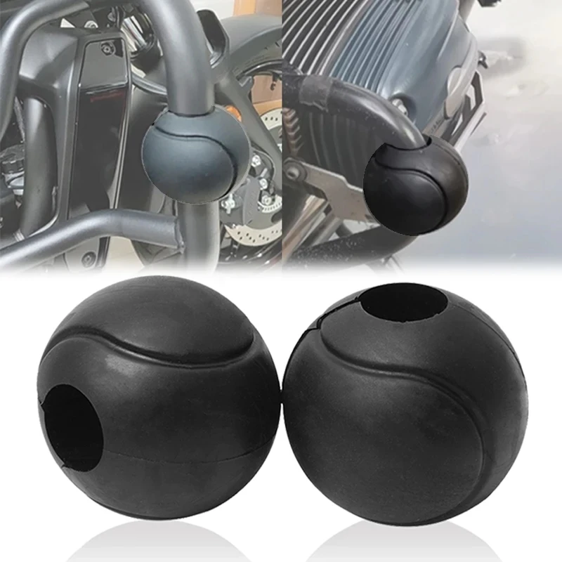 واقي قضيب مضاد للسقوط للدراجات النارية ، قضبان أنبوبية عالمية ، إطار كروي ، واقي مطاطي منزلق لهارلي ، هوندا بوبر ، 22-32