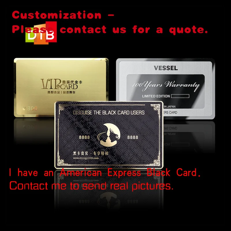 

custom.Custom Stainless Steel Metal Luxury Visiting Card Matte Black Metal Vip Membership Card