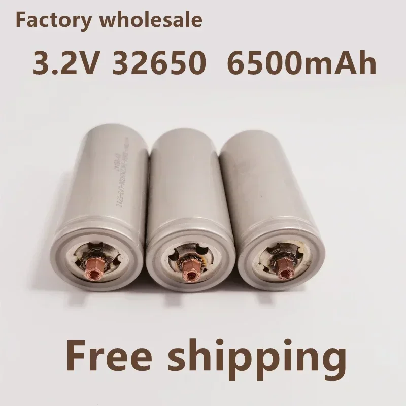 100% Original 32650 6500mAh 3.2V lifepo4 Rechargeable Battery Professional Lithium Iron Phosphate Power Battery with screw