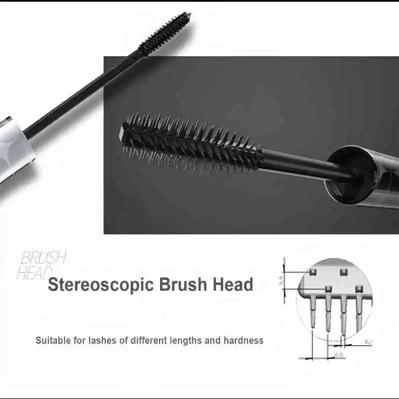 ماسكارا بيارا مقاومة للماء تدوم طويلاً، قاعدة مجعدة غير قابلة للتلطخ للتصفيف