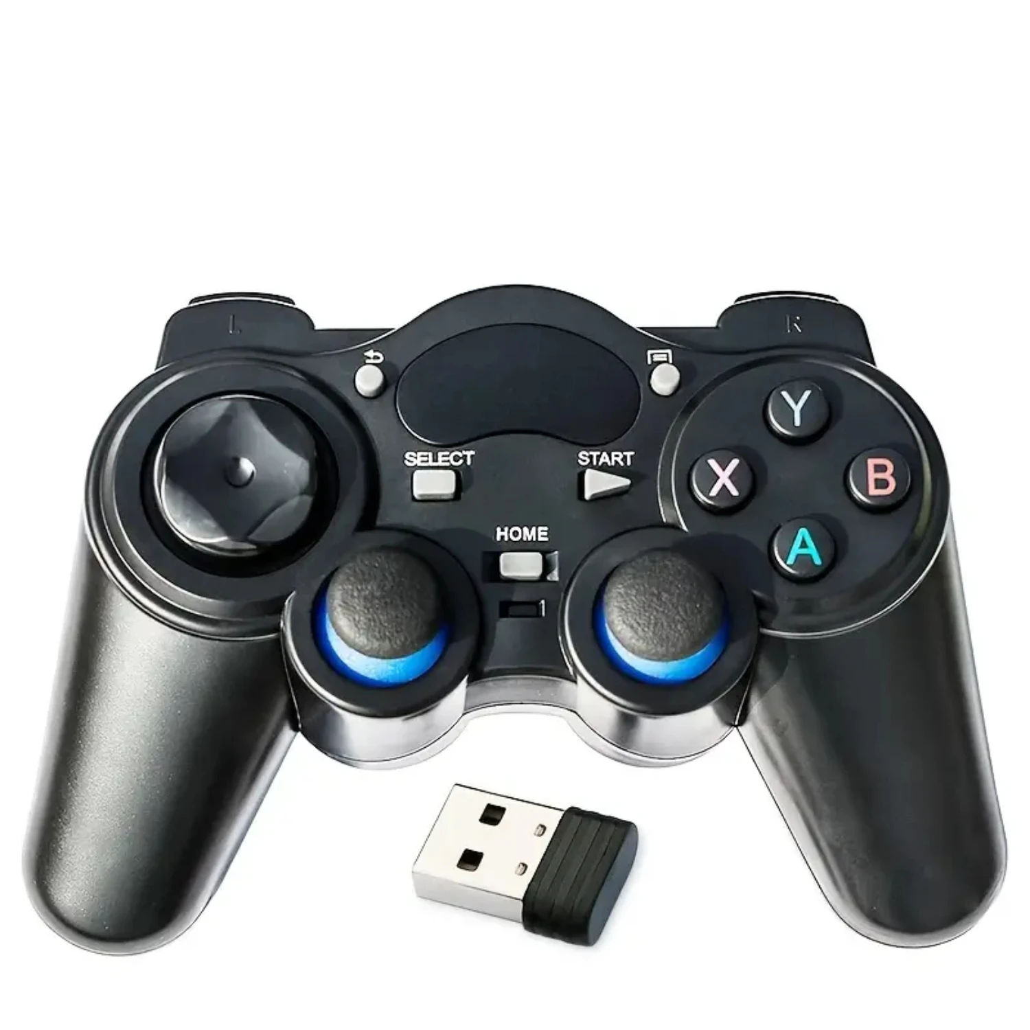 Controlador de juego inalámbrico altamente sensible con doble vibración, personalizable con 4 botones para Windows PC, Steam, PS3, y Andr
