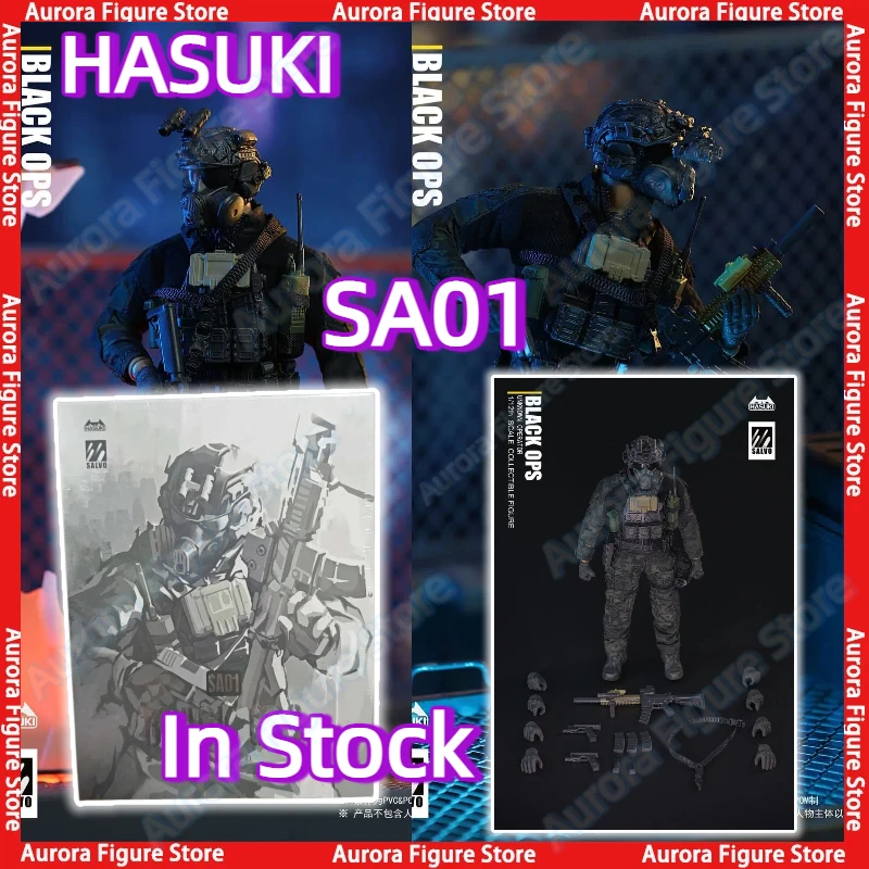 

In Stock Hasuki Salvo SA01 1/12 Fortress Colossus Black Ops Unknown Operator Snow Mountain Ghost Anime Action Figure Toys Models