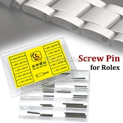 50pcs Screws Rod for Rolex Watch Band Metal Strap Stainless Steel Screw Pin Watch Repair Tools Watch Parts Tool Kit  Accessories