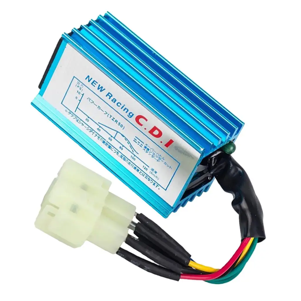Racing CDI Unit AC 6 Pin Motorcycle CDI Ignition Module Blue for GY6 50CC 125CC ATV Moped High Power Upgrade