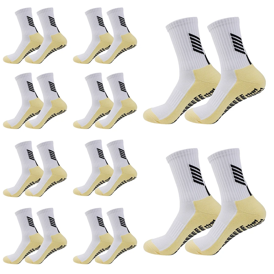 10 Pairs New Men Women Athletic Non Slip Soccer Socks Cushioned Breathable For Outdoor Sport Running Yoga Basketball Socks