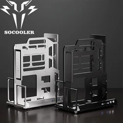 Socooler Computer case A Aviation Aluminum Metal Simple Portable Open  PC Water Cooled Rack Can Be Used With ATX  Motherboard