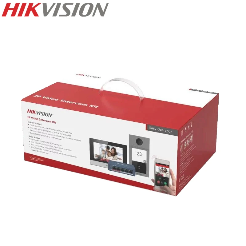 hikvision ip kit de video interfone campainha conversa bidirecional dc 12v poe cartao sd ezviz camera de 2mp scrsee wifi ds kis604 s 01