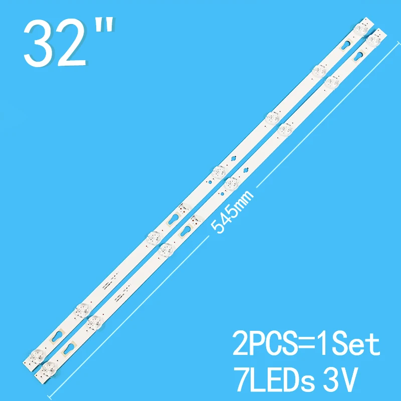 

New 2PCS/lot 545mm 7LEDs 3V For 32" LCD TV TCL 30D1200LG 7X2 32HR332M07A5 V1 4C-LB320T-HRAC