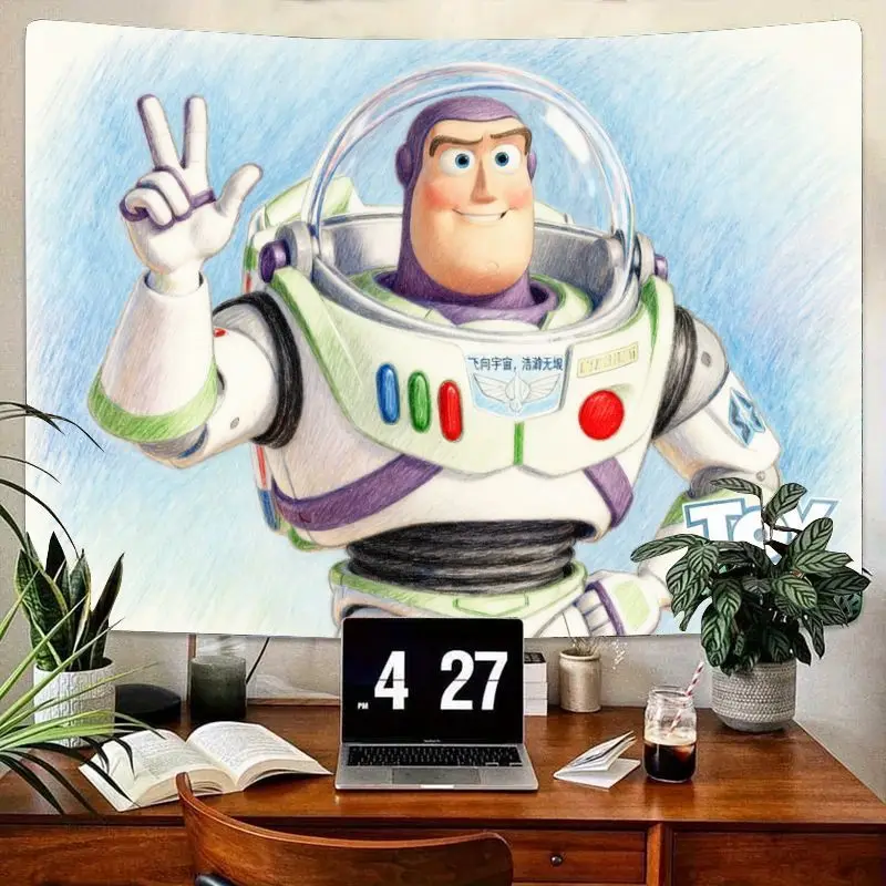 

1PC Buzz Lightyear Toy Story Cartoon Kids Tapestry, Modern Polyester Wall Art for Bedroom Living Room Decor, Gift for Boys & Fan