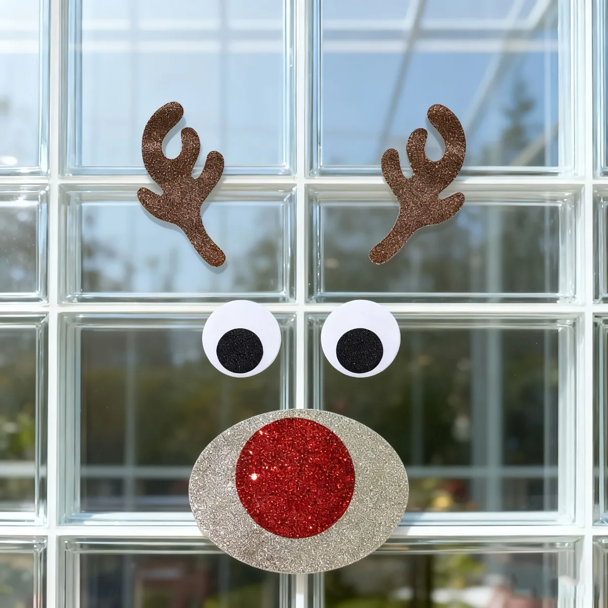 1 قطعة/2 قطعة عيد الميلاد الغزلان رئيس وثلج غير المنسوجة النسيج نافذة الباب ملصقات للمنزل الديكور مهرجانات الشتاء الأطراف