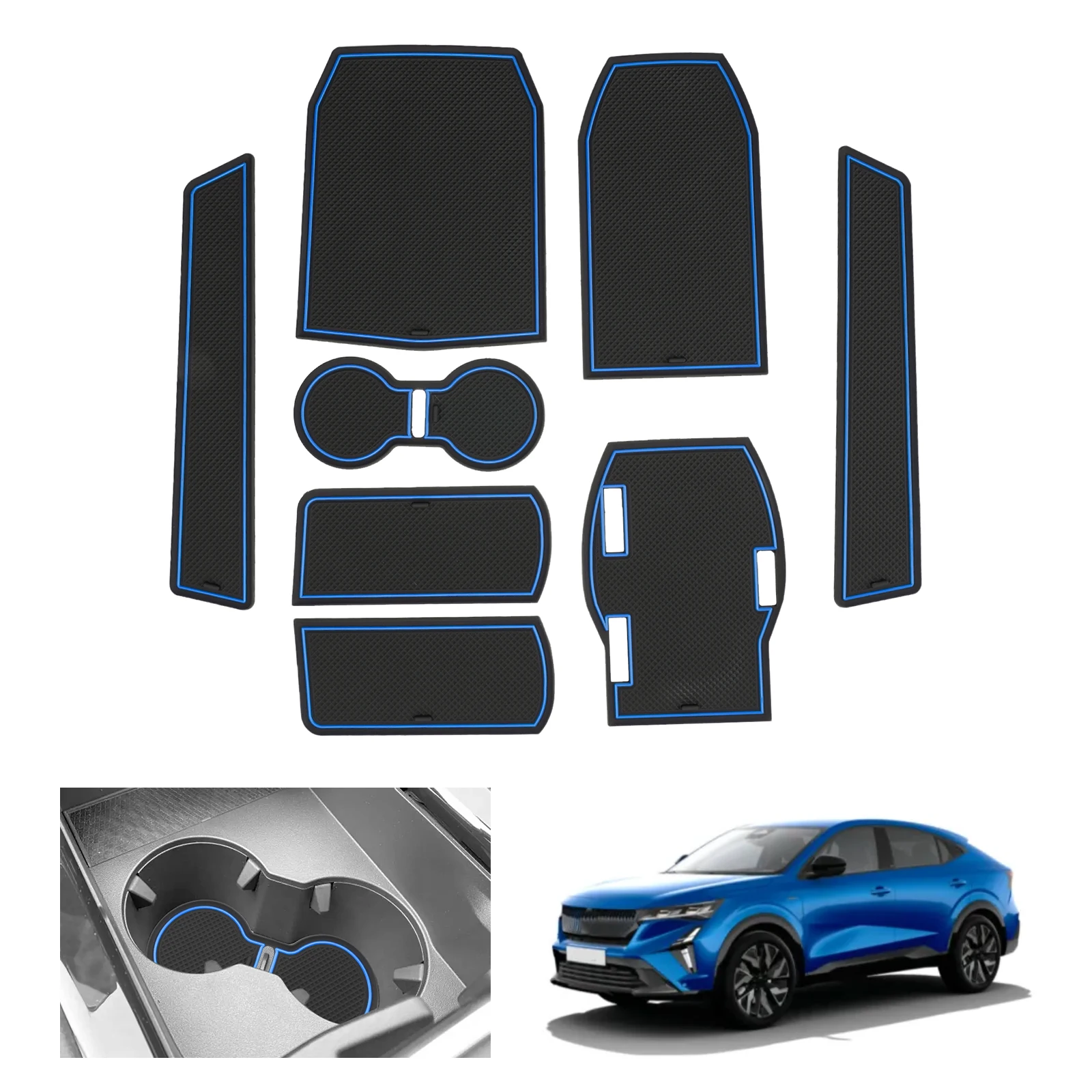 LFOTPP Tür Nut Matte für Renault Rafale E-tech 2024 2025 Auto Anti-Rutsch-Gummi Tor Slot Pad Renault Rafale 2025 Zubehör – Detail 7
