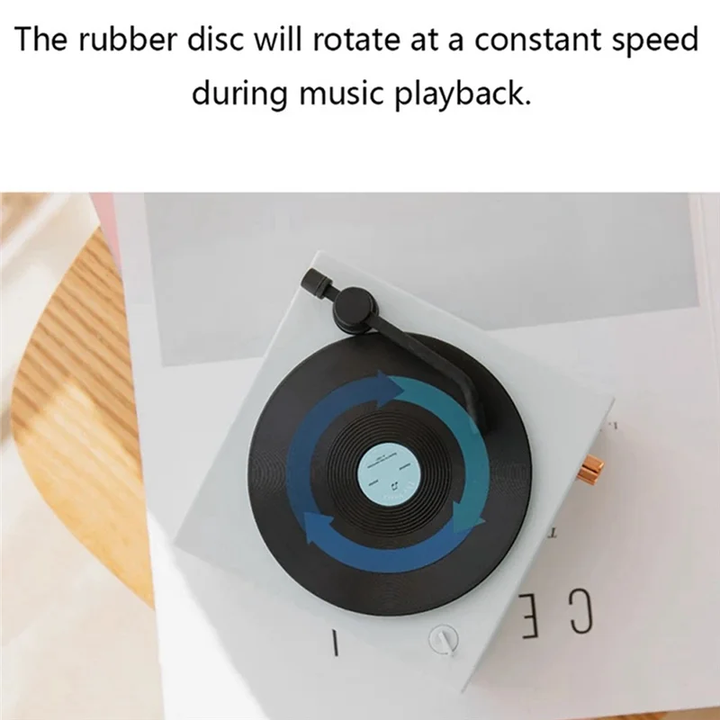 턴테이블 스피커 Bluetooth 호환 V5.0 휴대용 스피커 Green_BSH