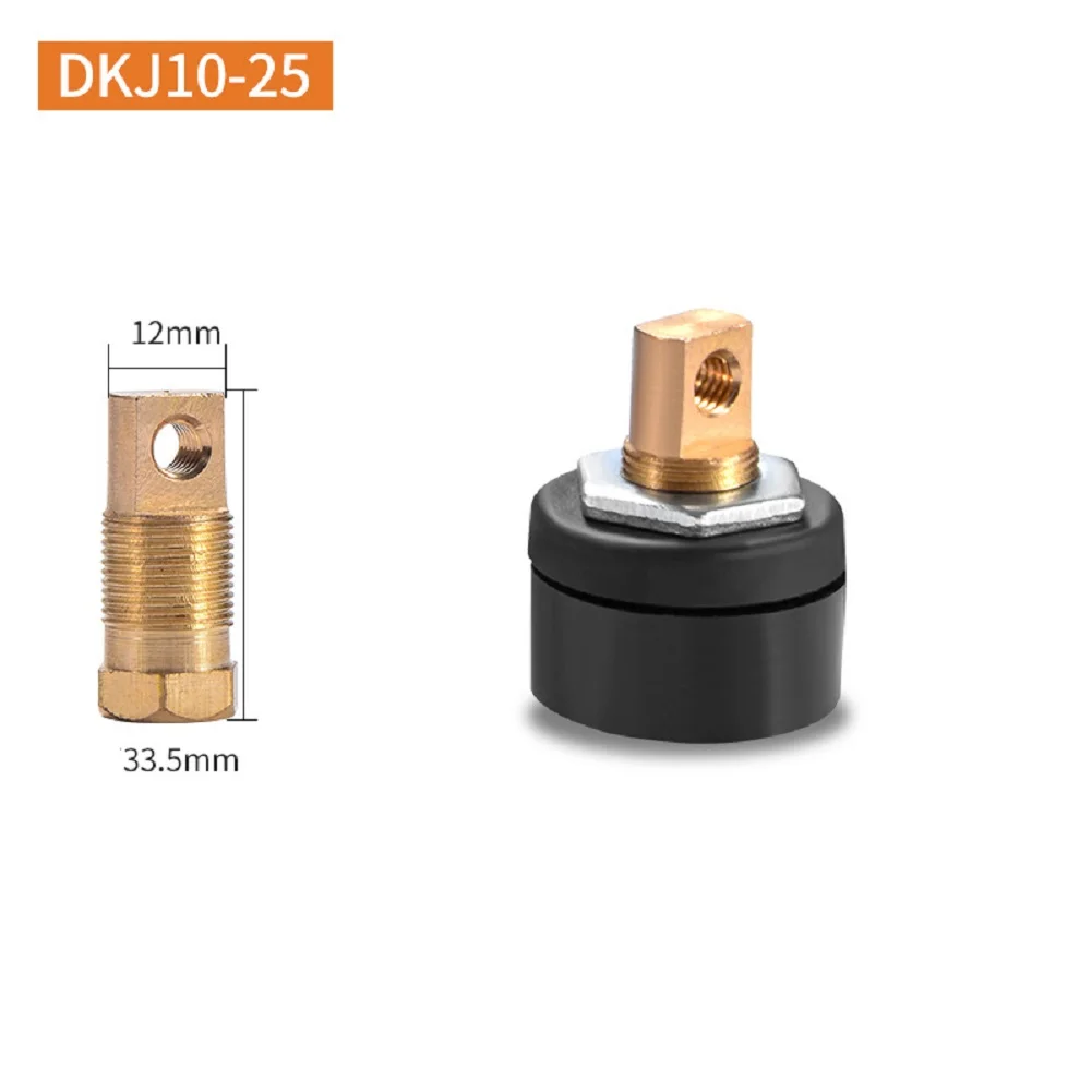 Single Plate European Rear Plate Fast Connector Socket DKJ35-50 DKJ50-70 DKJ10-25 Welding Handle Soldering Accessories