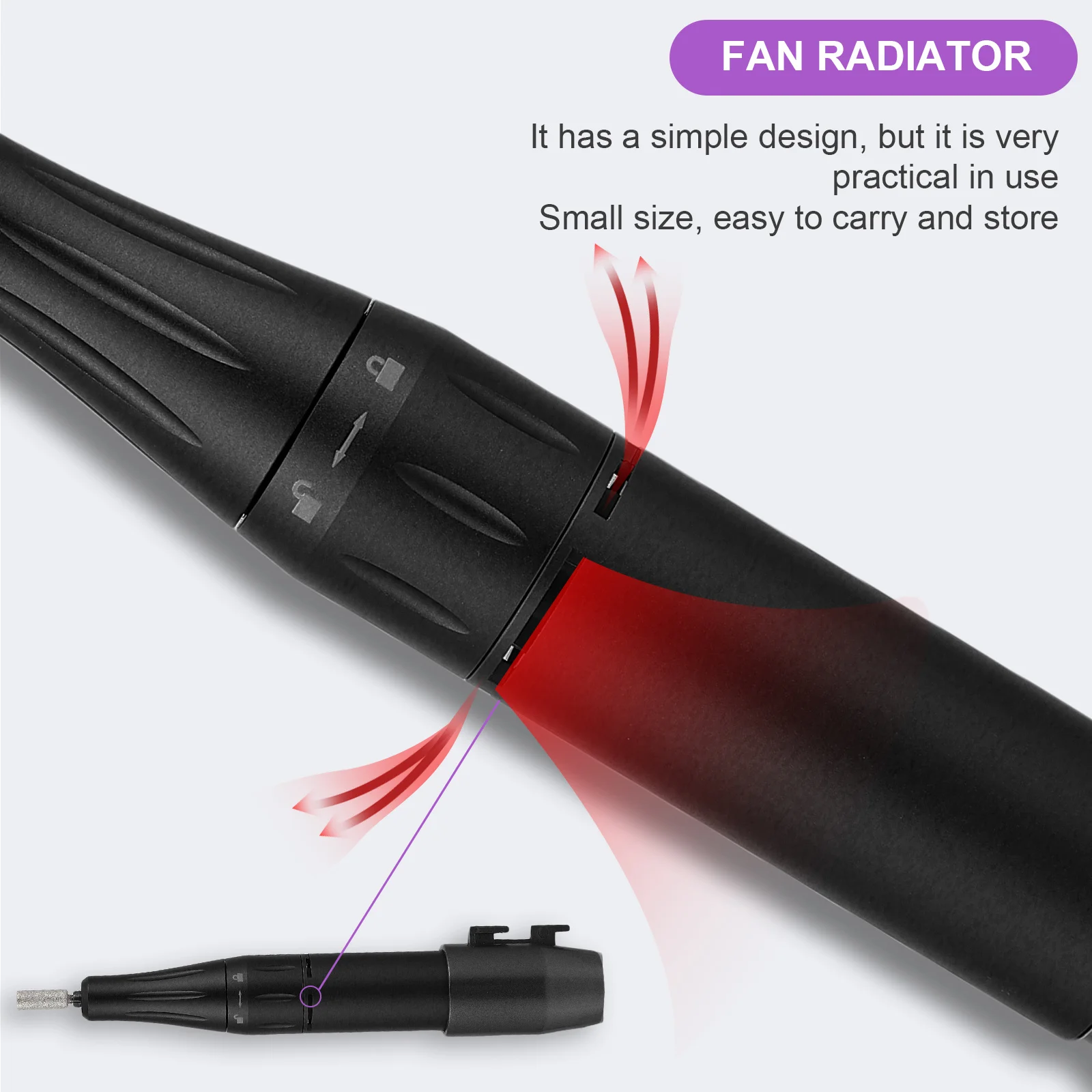 Elektrische nagelboor Pen USB oplaadbare metalen manicure polijstmachine nagelvijl slijpgereedschap draagbaar thuissalon gebruik