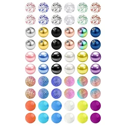 16G Replacement Balls for Piercing Barbell Parts 3mm Stainless Steel & Clear Flexible Balls for Women Men