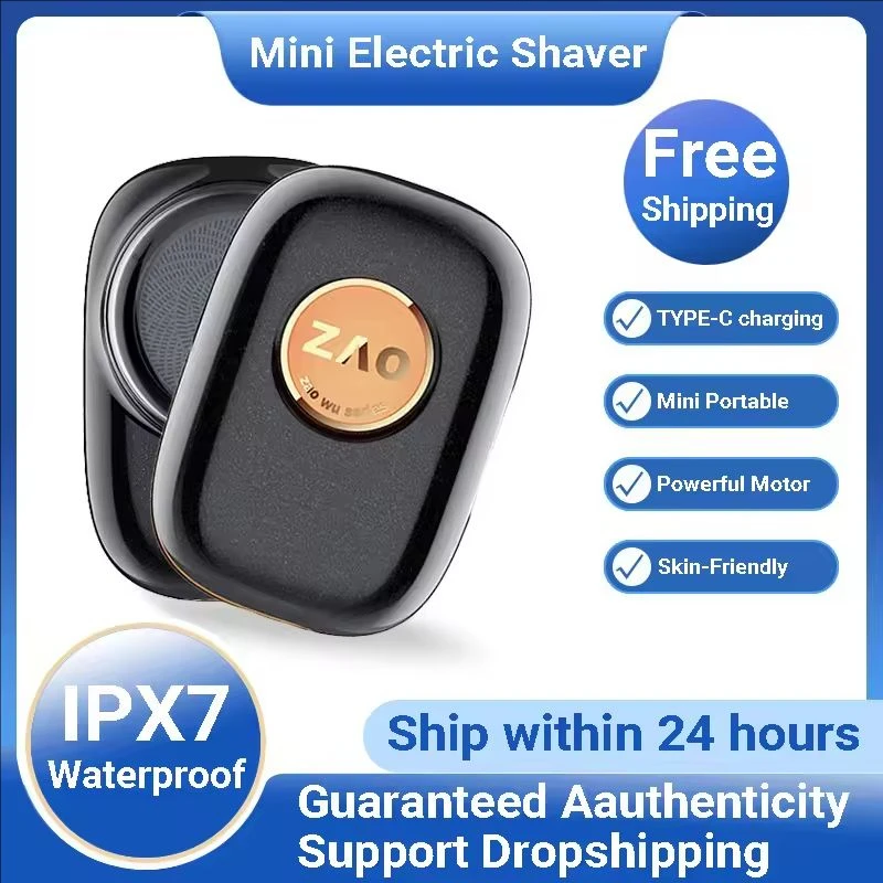 

Mini Portable Light Waterproof Electric Zao Shaver USB Rechargeable Wet Dry Painless Face Beard Shaver For Home Travel