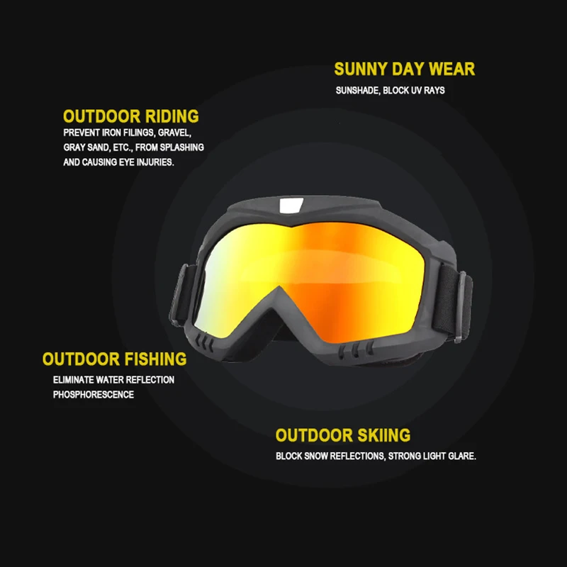 Motorcycle glasses motocross goggles moto Bike Goggle Motorcycle Enduro Off-Road Windproof skiing Skating Glasses