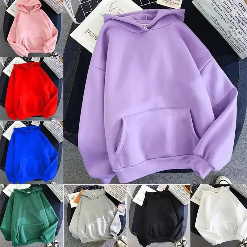 سترات نسائية عصرية بغطاء للرأس سادة للفتيات بلوفرات كورية كلاسيكية فضفاضة تناسب ملابس نسائية مريحة ورقيقة بأكمام طويلة