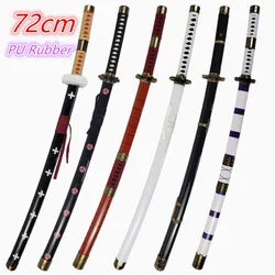 One Piece Anime Cosplay Roronoa Zoro Katana Sword PU 72cmTrafalgar Sword Law Role Playing Aki Mizu Samurai arms Party boy Gifts