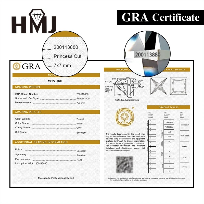 Véritables pierres de moissanite pour la fabrication de bijoux, coupe ronde blanche, breloques de certificat GRA, document D VVl's, 10 pièces