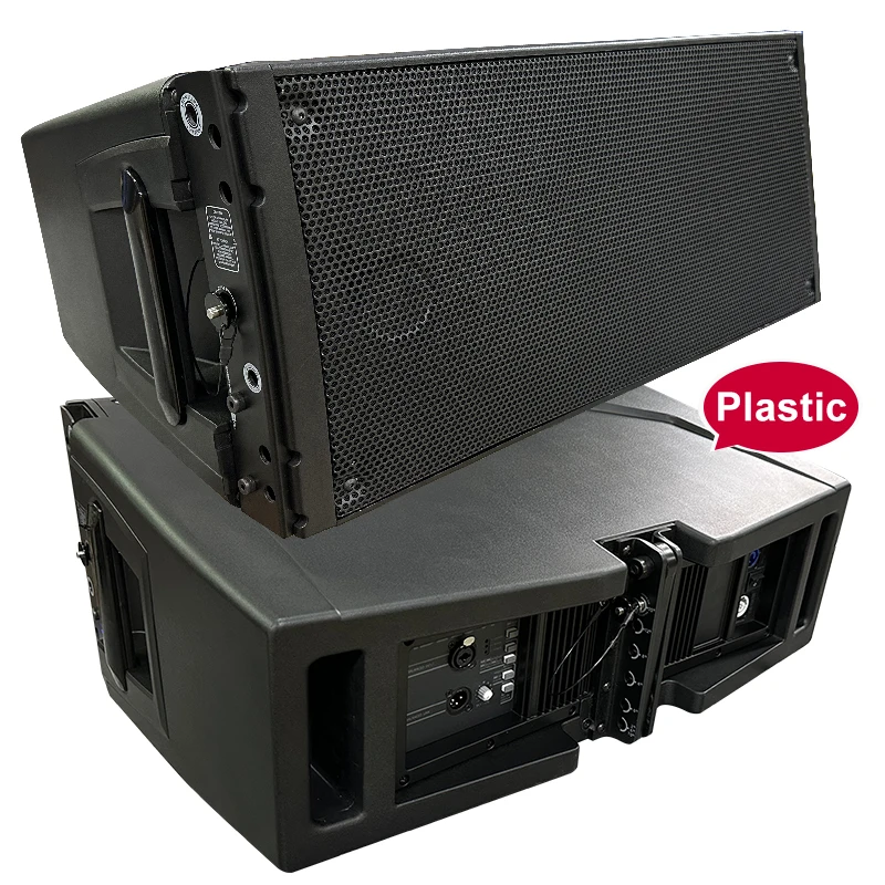 Lightweight Plastic Design Double Bass Subwoofer Speakers Professional Dual 10 Inch Active DSP Line Array Speaker