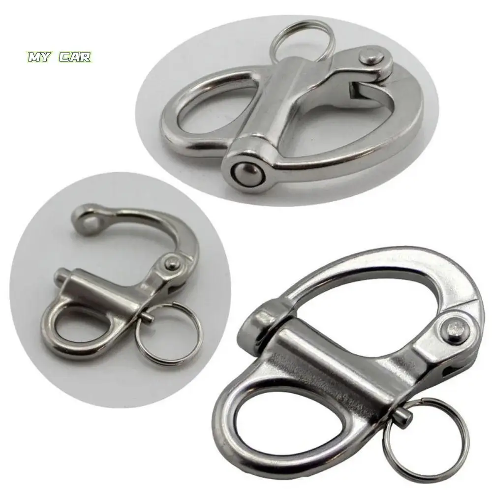 

Creative Fixed Spring Shackle Stainless Steel Sturdy Sailing Rigging Shackle Polish Manual Swivel Snap Shackle Marine Hardware