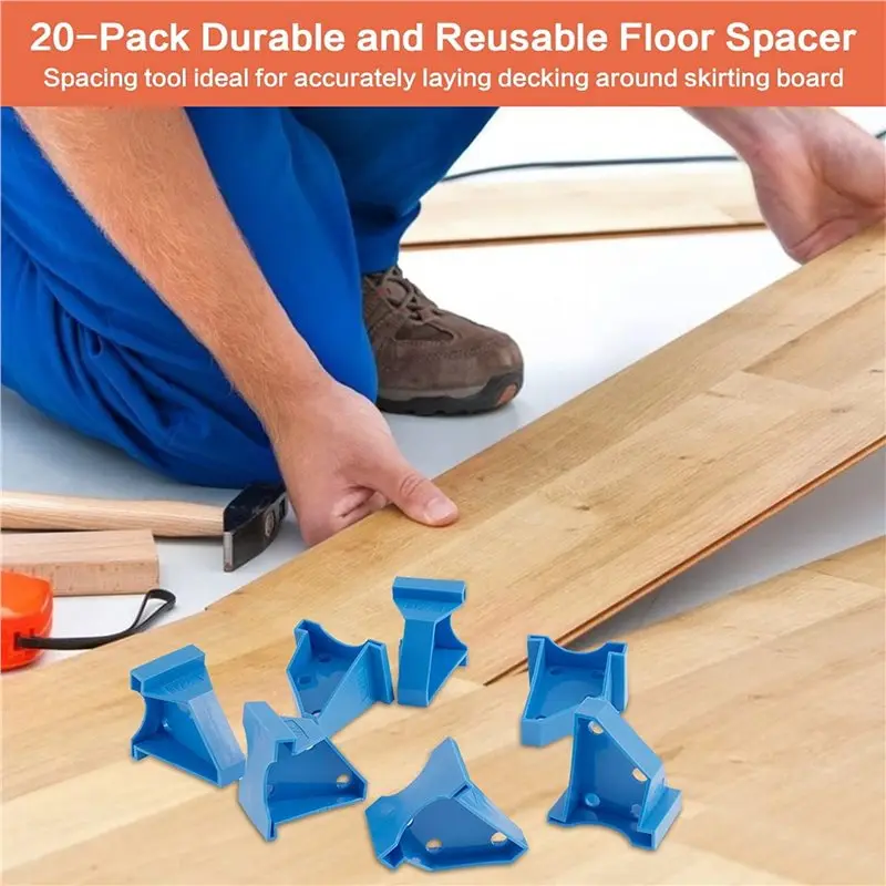 【CYBER MONDAY】40 Pack Flooring Spacers Laminate Wood Flooring Tools Floor Spacers With 1/4Inch & 1/2Inch Crevice, For Vinyl Plan