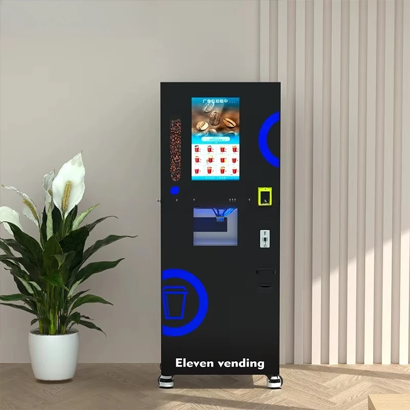 

2026 Latest Automatic Coffee Dispenser Support Espresso Cappuccino Latte AI Self-service Freshly Ground Coffee Vending Machine