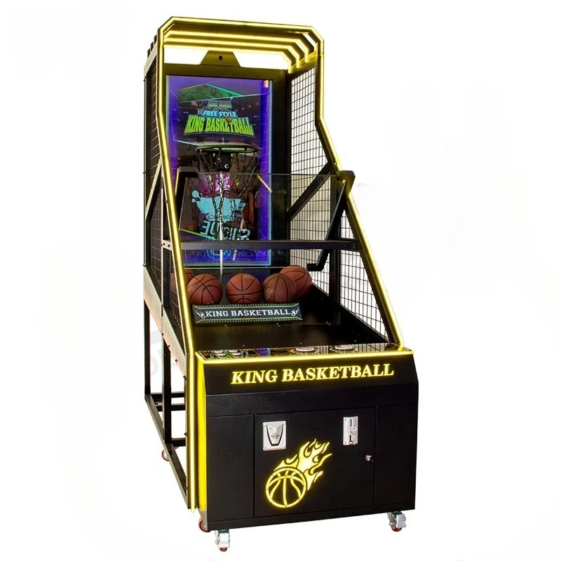 【Hot】Coin Operated Indoor 60-inch LCD screen Electric Basketball Arcade Machine Street Basketball Crazy Shoot Basketball Machine