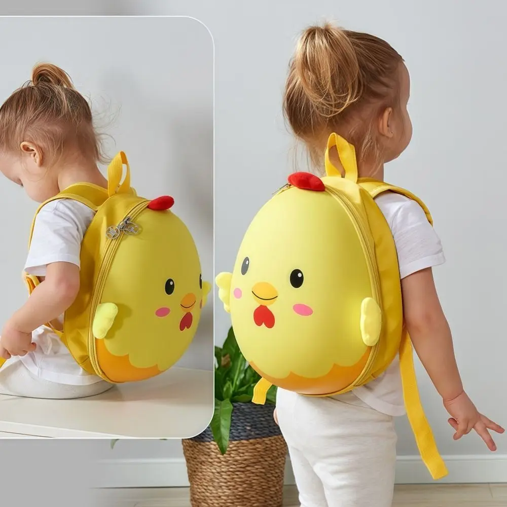 Unique 3D Egg Shell Backpack Cartoon Simulation Chick Backpack Waterproof Large Capacity Children SchoolBags Kid Gift