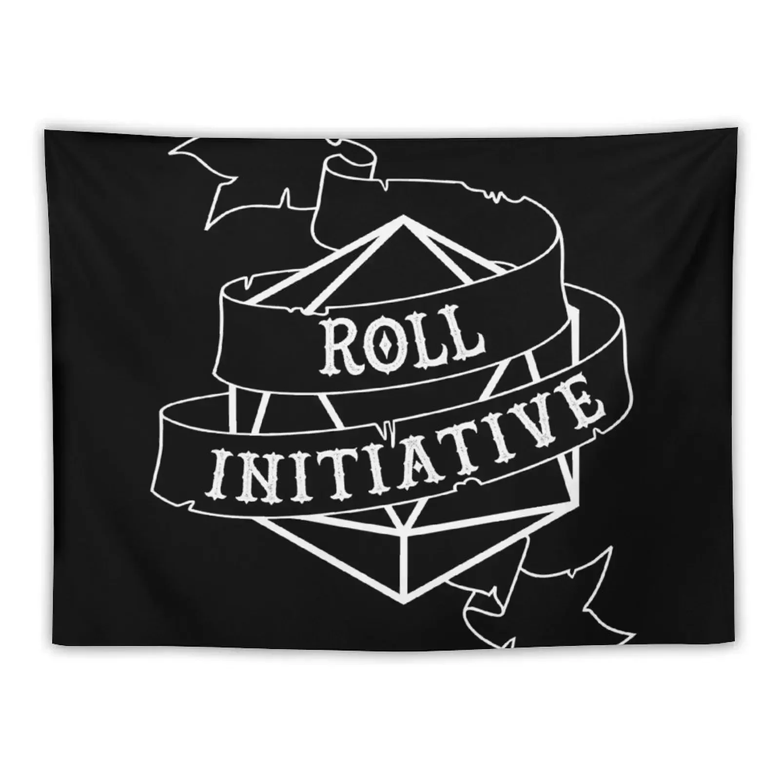 Roll Initiative - white Tapestry Decor For Room Aesthetics For Room Outdoor Decoration Aesthetic Home Decor Tapestry