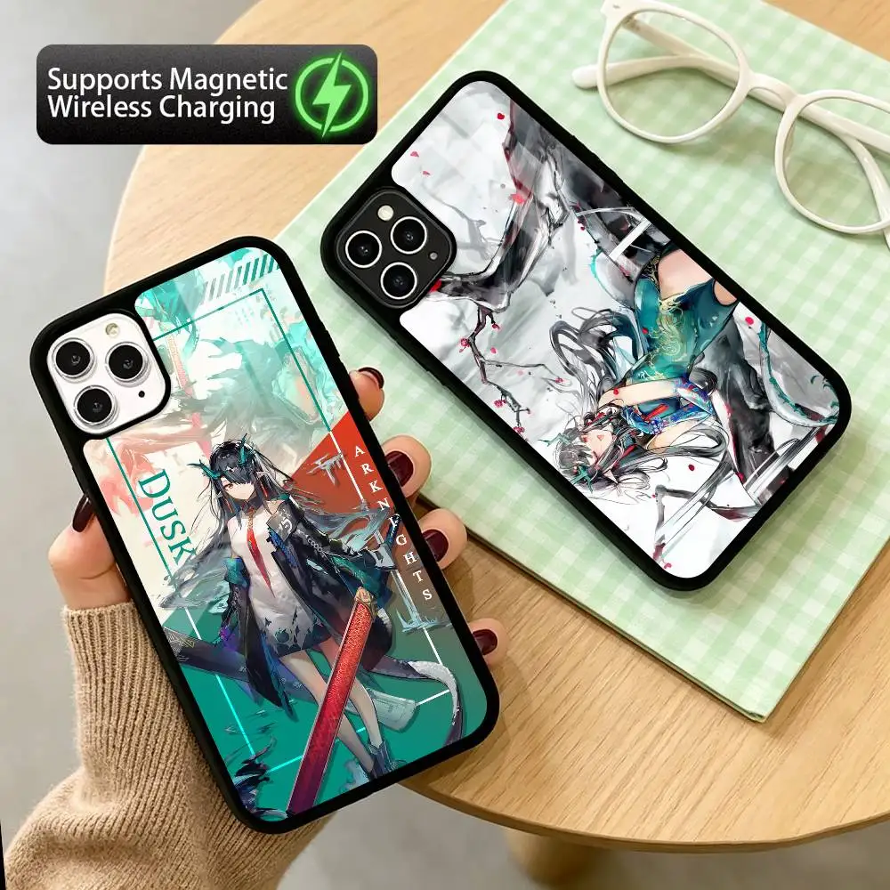 

D-Dusk Arknights Phone Case For iPhone17,16,15,14,13,12,11 Plus,Pro Allows magnetic wireless charging