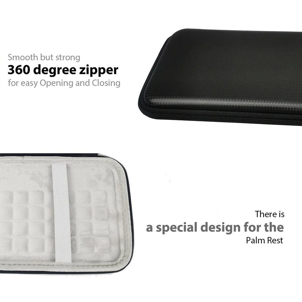 Bolsa de armazenamento de teclado à prova d'água com corda de mão, capa dura de eva para teclados sem fio, bolsa de proteção para teclado mágico apple