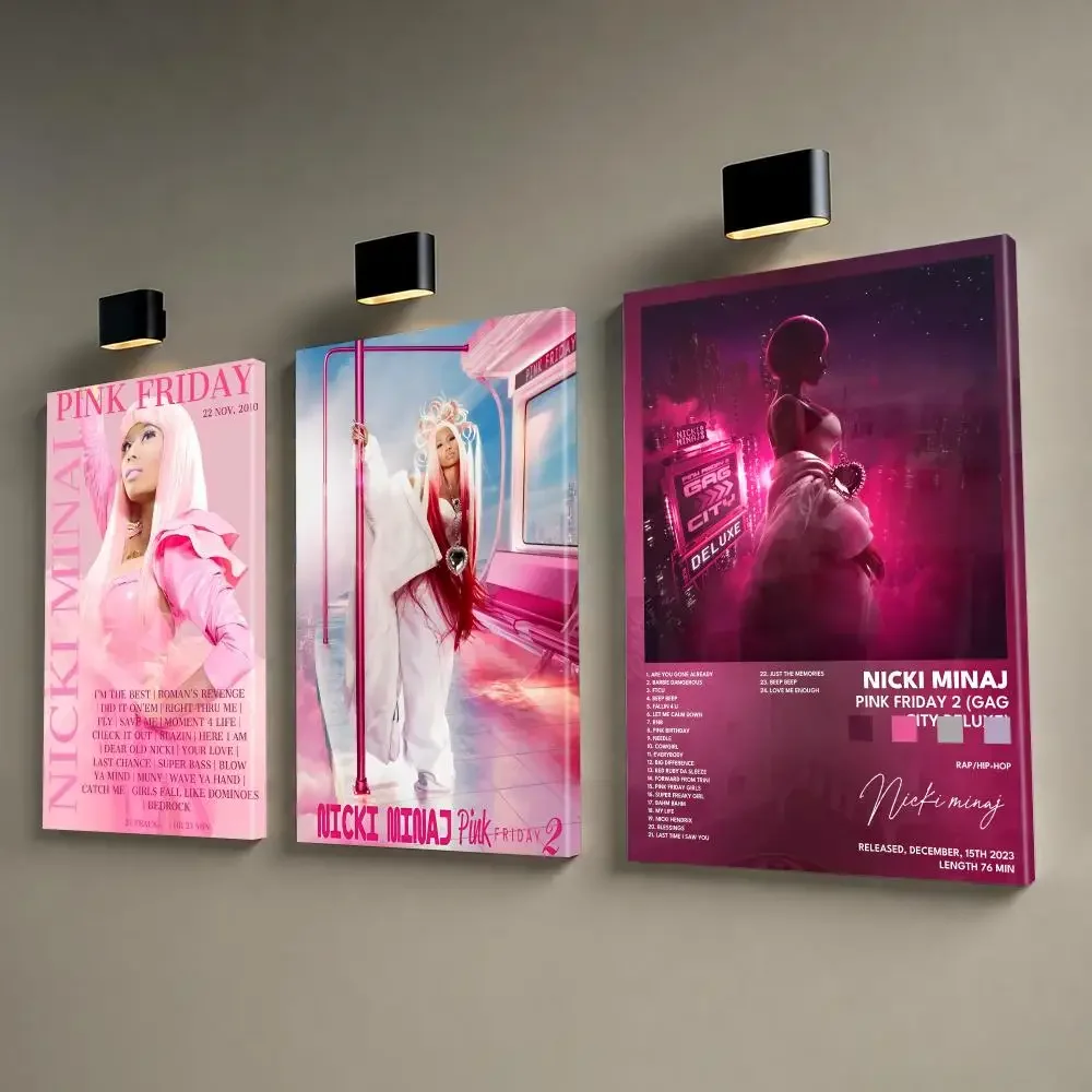 Singer N-Nicki M-Minaj Framed Wall Painting Canvas Poster Wall Art HD Print Home Decor Room Decoration Artwork Gift Wood Frame