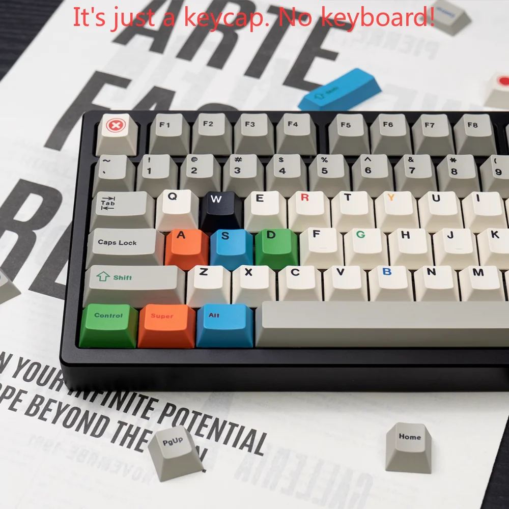 GEFENSI 161 Keys Large Set Vintage Red And Green Lighted Keycap Set PBT Cherry For 60/84/98/108 Mechanical Keyboard Replacement