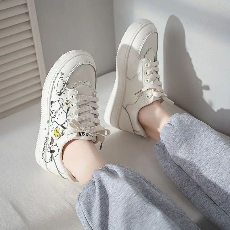 Sanrio Pochacco Anime baskets mignon dessin animé chaussures décontractées étudiant bas marche chaussures de sport femmes chaussures plates