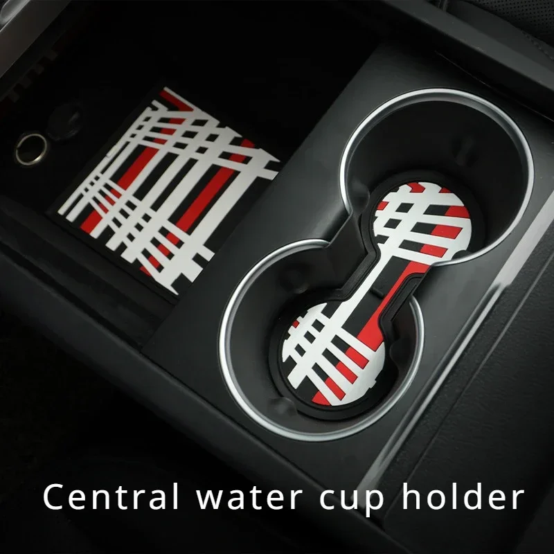 11PCS for Tesla New Model 3/3+ Highland 2024 Water Cup Mat Water Cup Door Slot Pad Central Control Mat Interior Trim Accessories