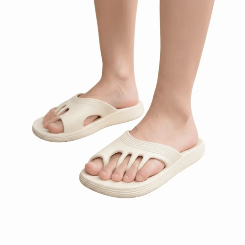Improvement of Toe Valgus Five-Toe Slippers Arch Support Massage Split-Toe Flip Flops Five Toe Separation Thick Sole - view 4