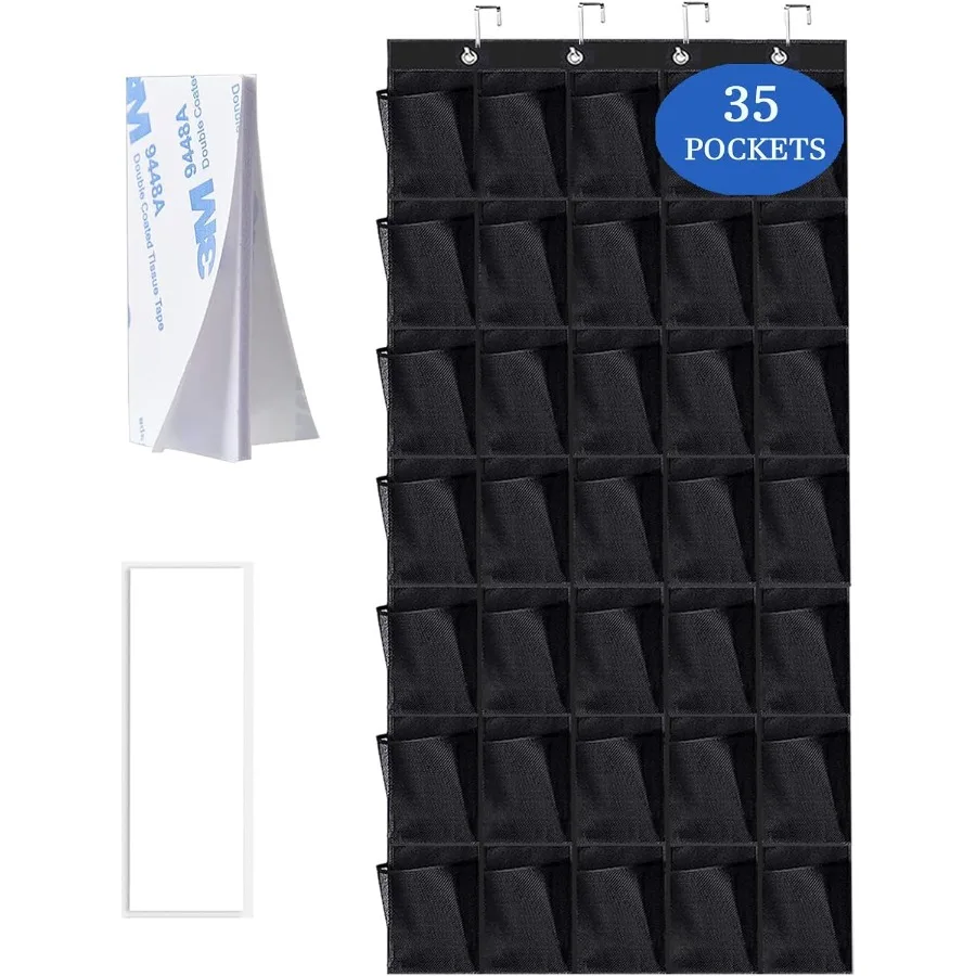 

35 Pocket Over The Door Shoe Organizer Door Hanging Storage Shoe Holder Rack for Large Capacity Shoe Organizer for Men and Wome