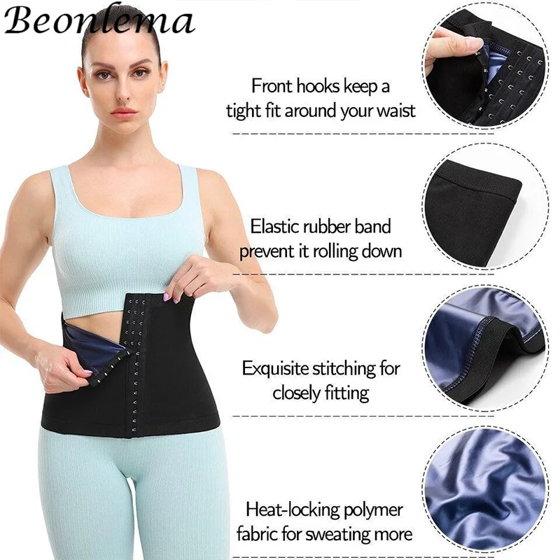 Beonlema Women Shapewear Sauna Sweat Slimming Belt Abdomen Reducing Girdles Woman Burn Fat Waist Trainer Corset